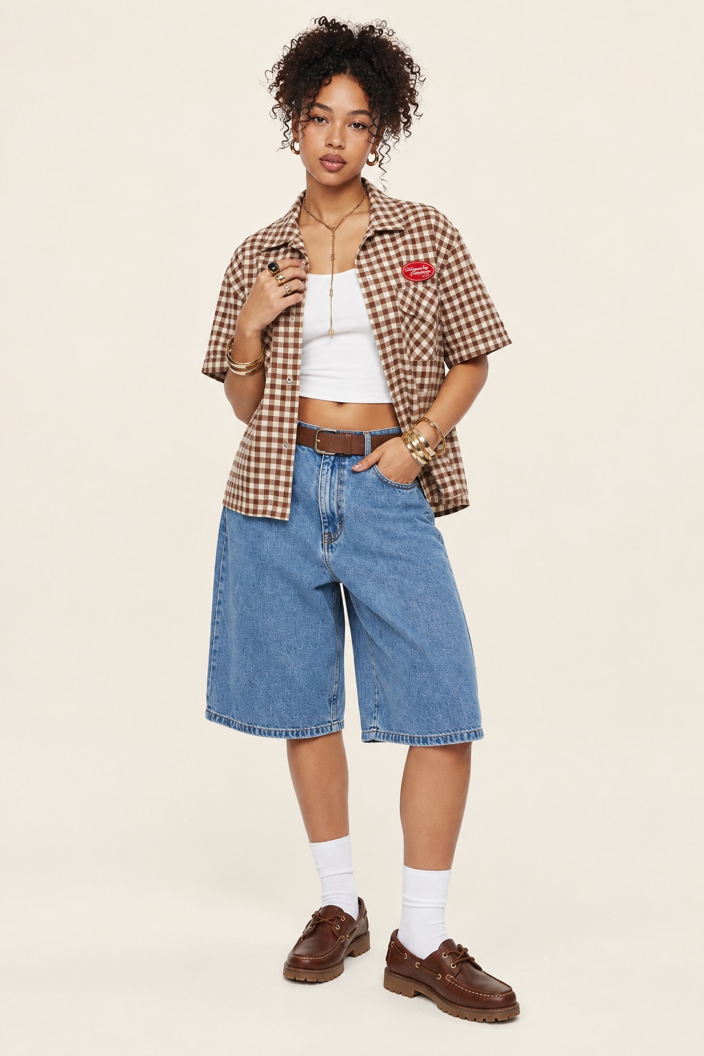 The same pieces styled together as a complete outfit